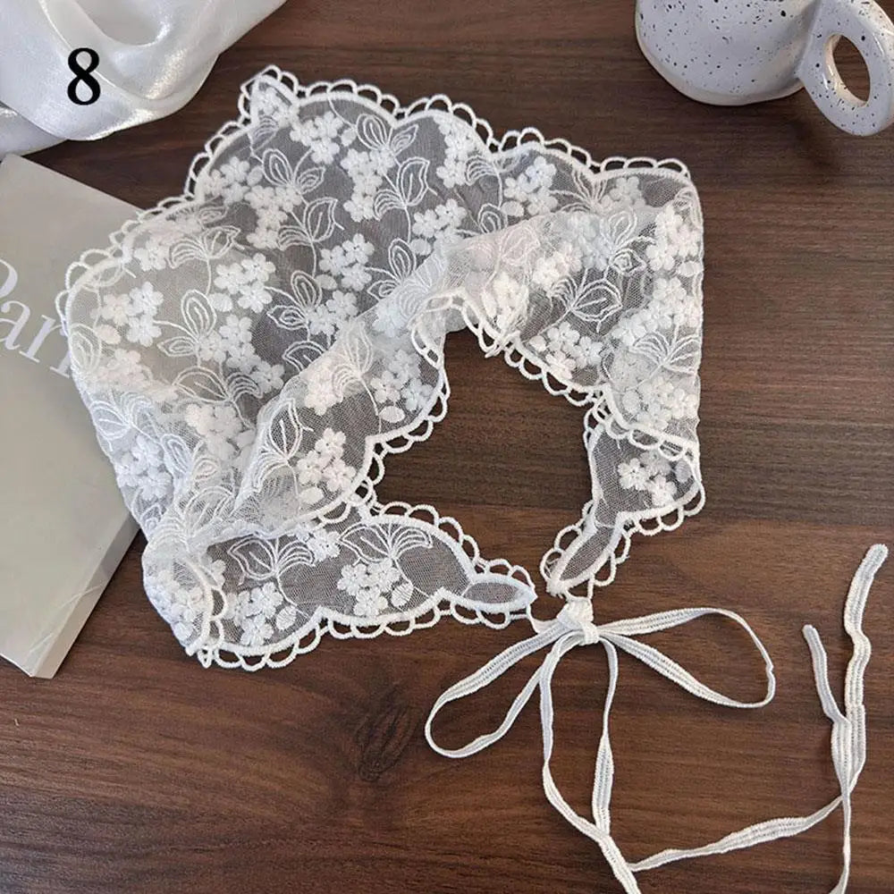 Velara - Floral Lace Triangle Scarf