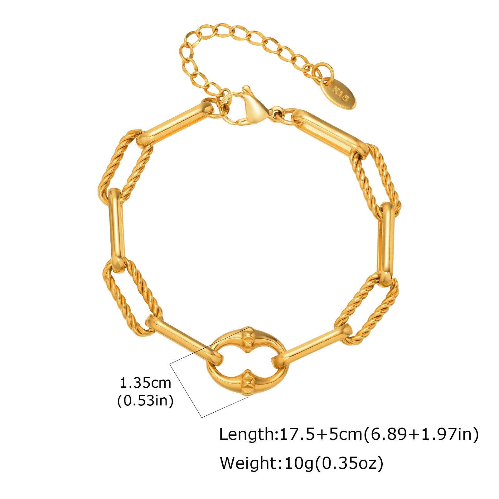 Velara - Gold Stack Chain Bracelet