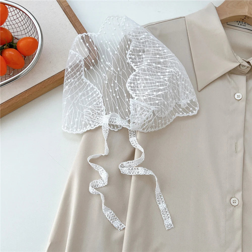 Velara - Floral Lace Triangle Scarf