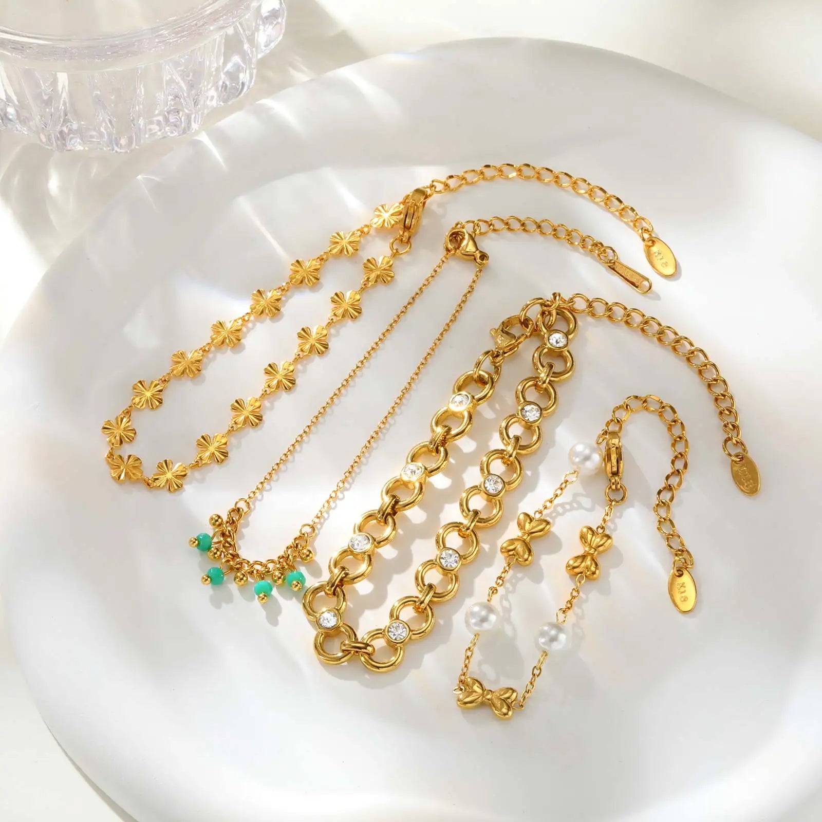 Velara - Gold Stack Chain Bracelet