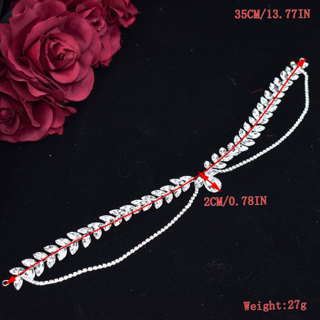 Vêlara — Teardrop Crystal Forehead Chain