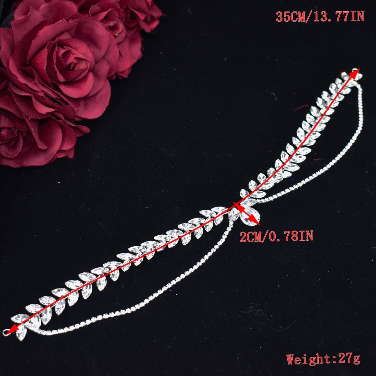 Vêlara — Teardrop Crystal Forehead Chain
