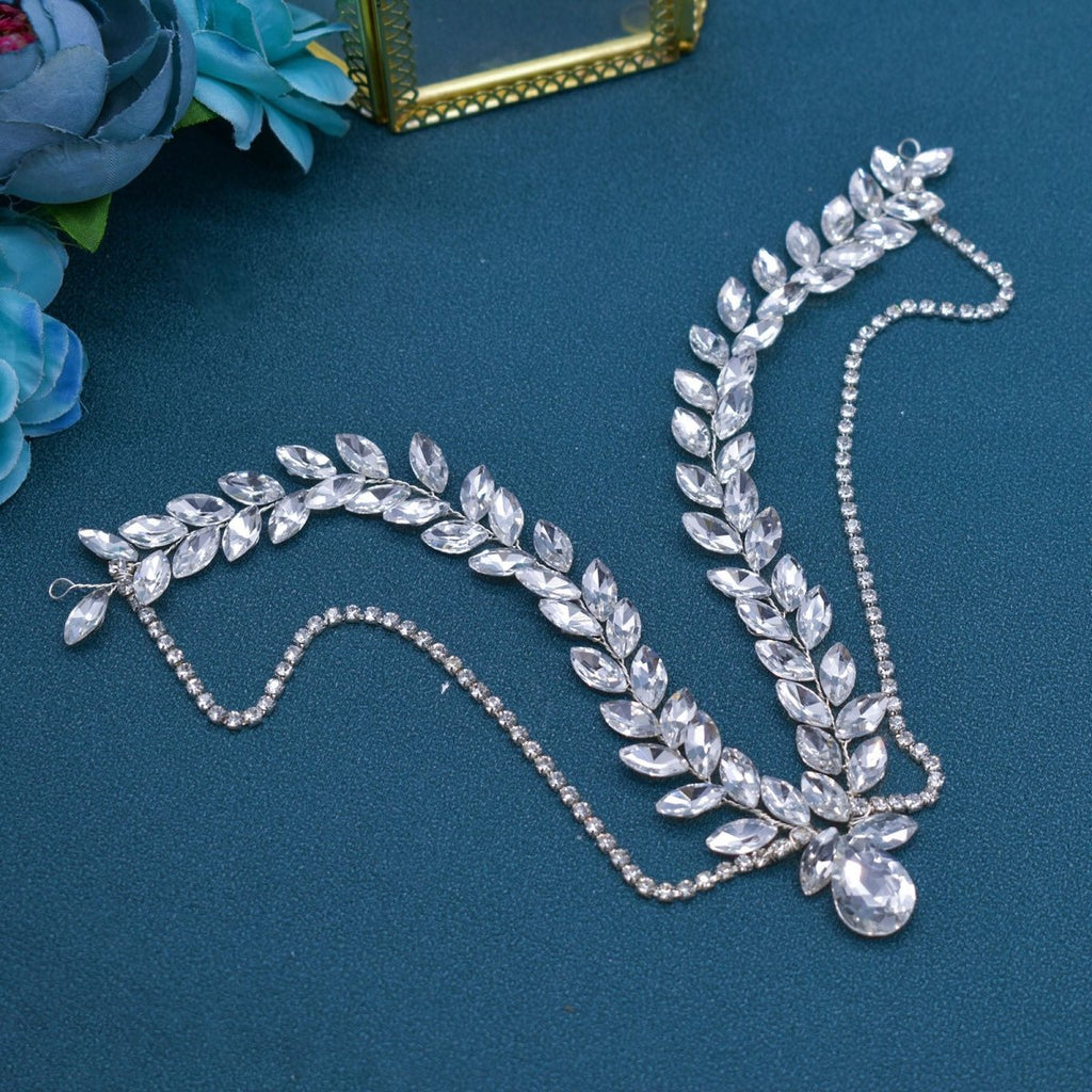Vêlara — Teardrop Crystal Forehead Chain