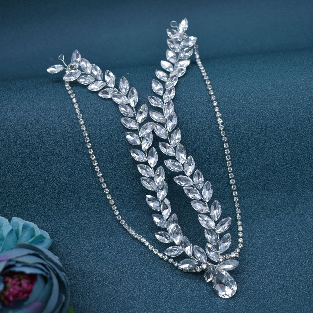 Vêlara — Teardrop Crystal Forehead Chain